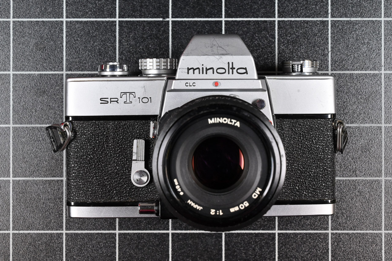 Minolta SRT101 silver - MD Rokkor 50mm