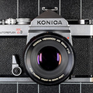 Konica Autoreflex T3 - silber mit Hexanon AR 52/1.8