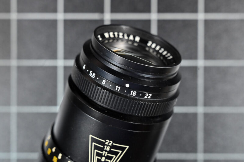 Leica Frontpartie 12575 am Tele-Elmar 135mm Leica Frontpartie 12575 am Tele-Elmar 135mm